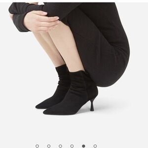 AGL Black ide bootie Suede Heeled Boots